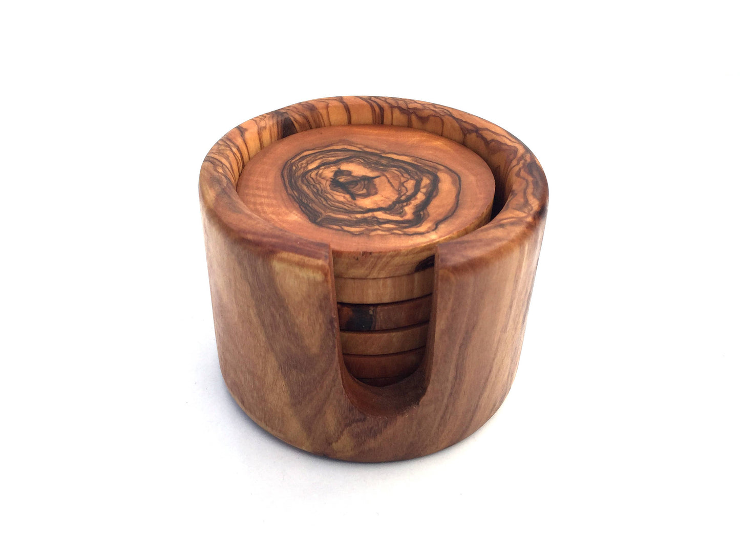 Olive Wood Coasters, Set of Six