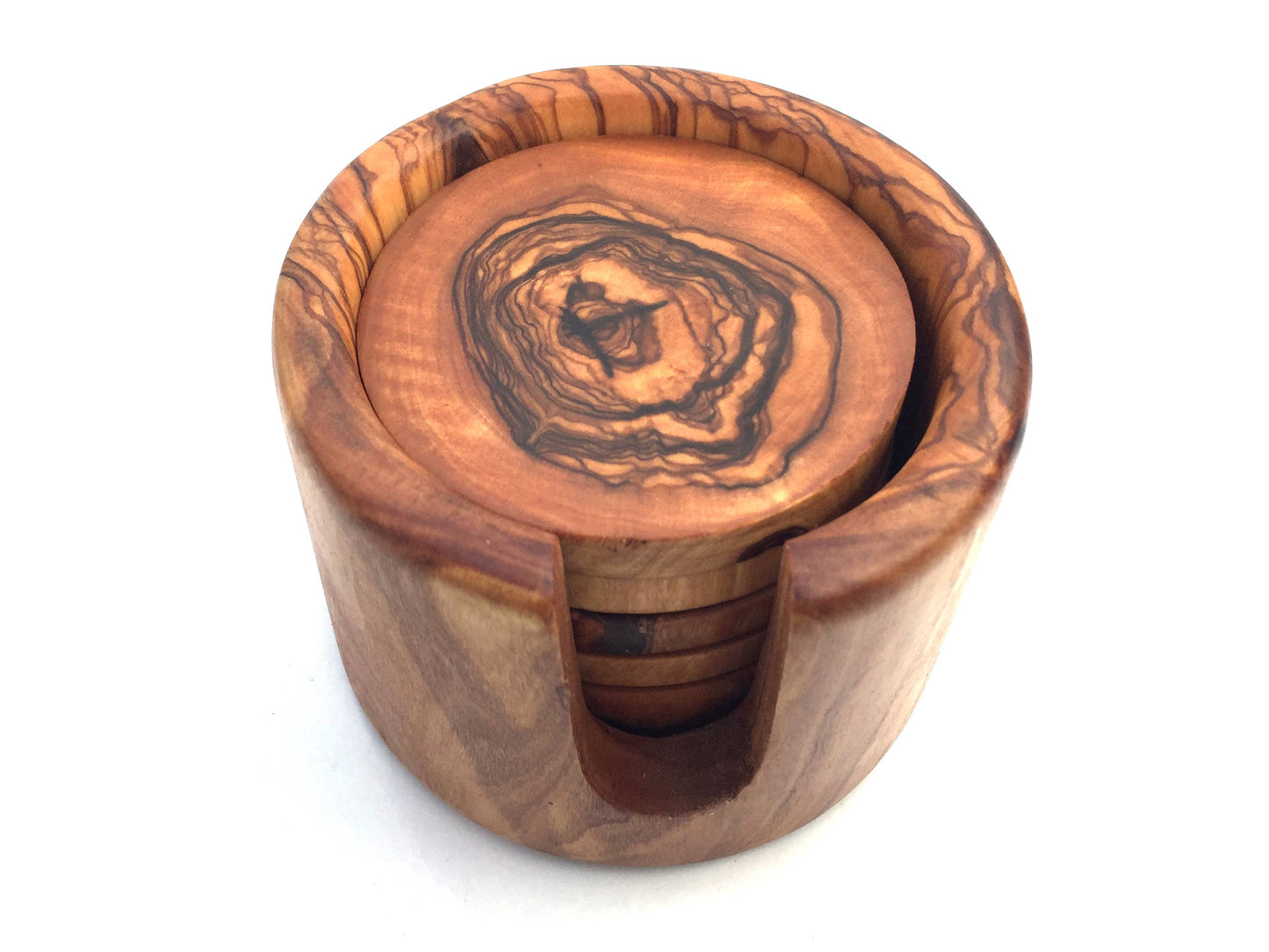 Olive Wood Coasters, Set of Six