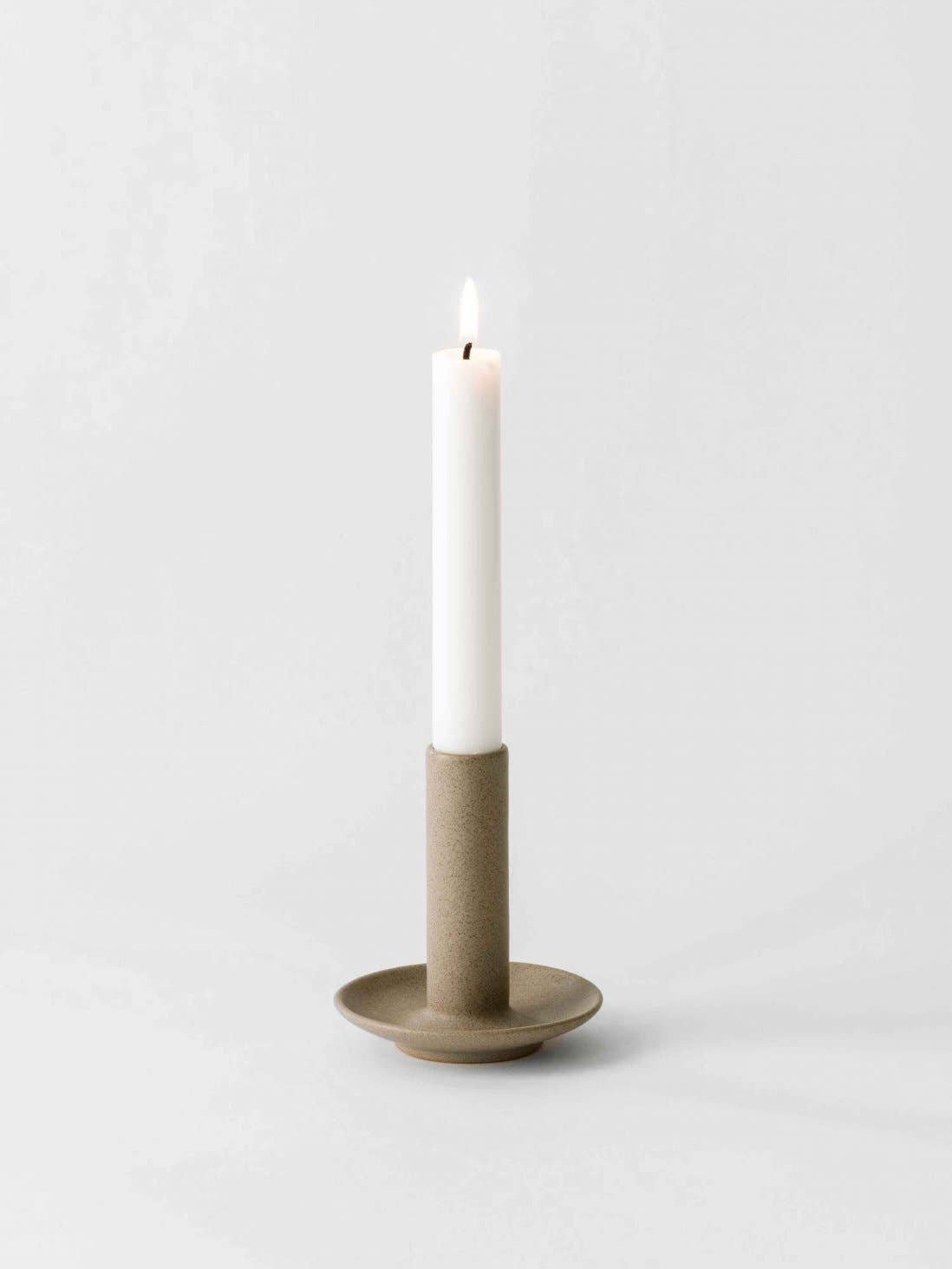 Lou Candle Holder - Dark Grey / White / Sands