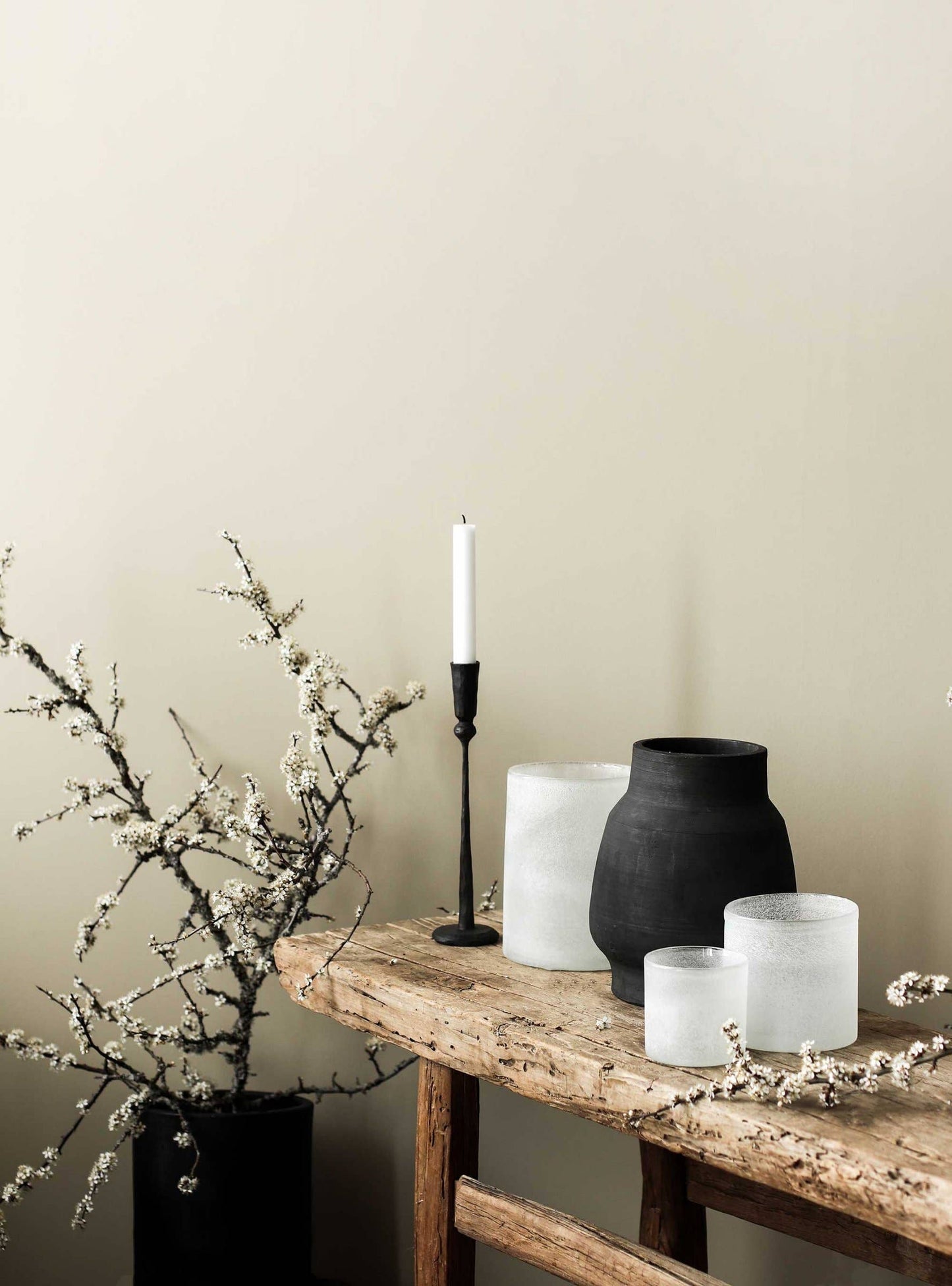 White Frost Candle Holder - 3 Sizes