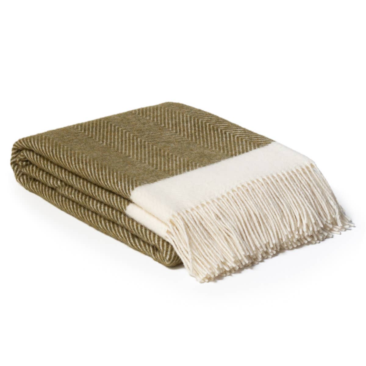 Woolen Throw Blanket - Florence - Green