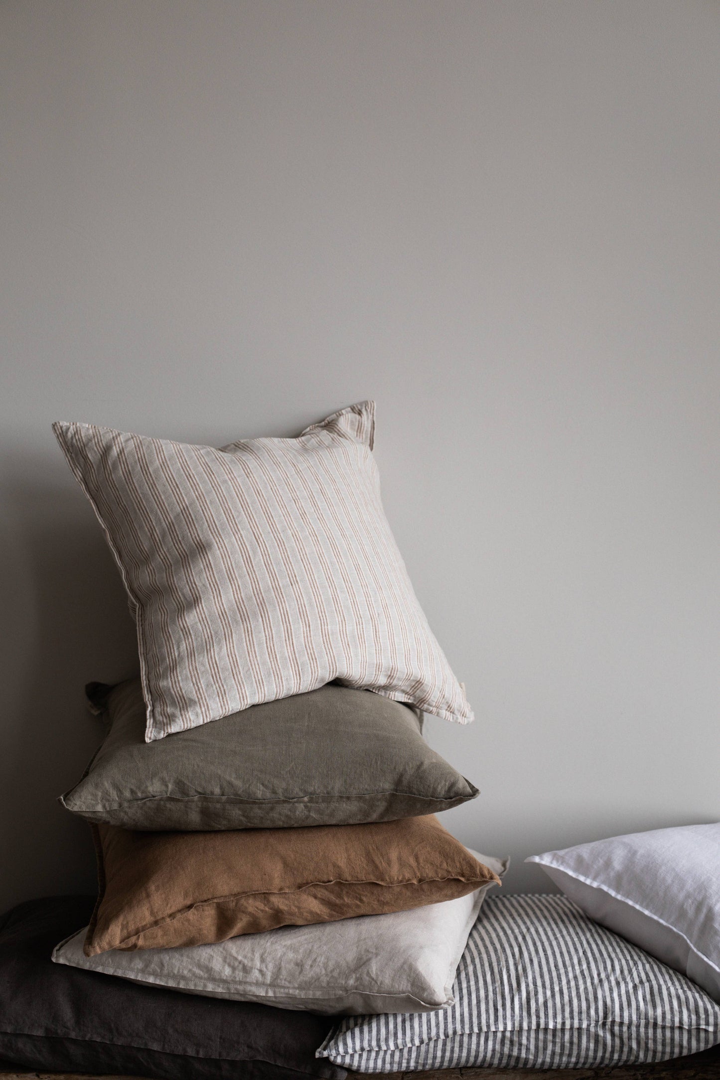 Linen Cushion Cover in Hazelnut