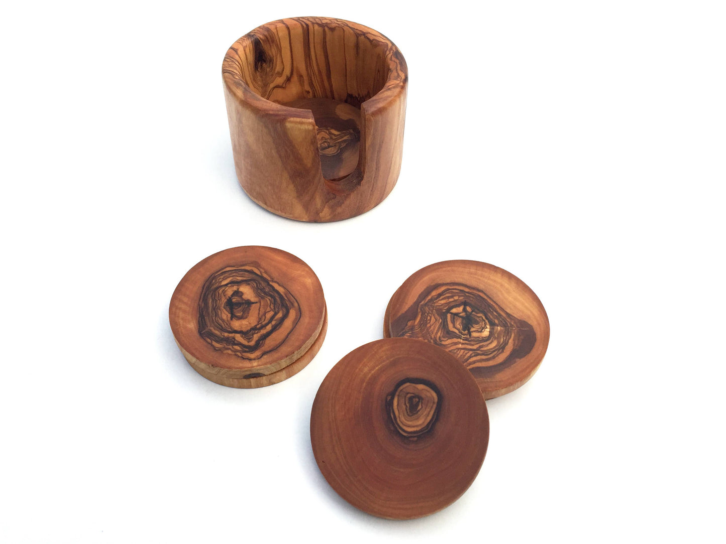 Olive Wood Coasters, Set of Six