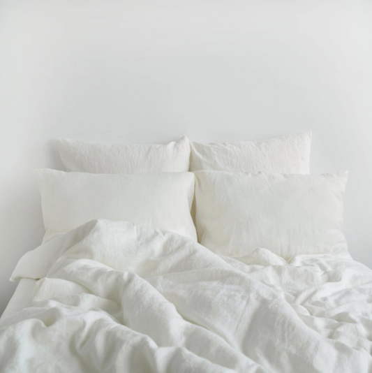 White Linen Duvet Cover Set