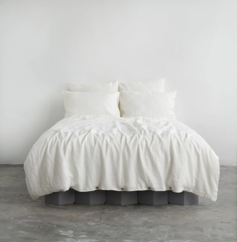 White Linen Duvet Cover Set