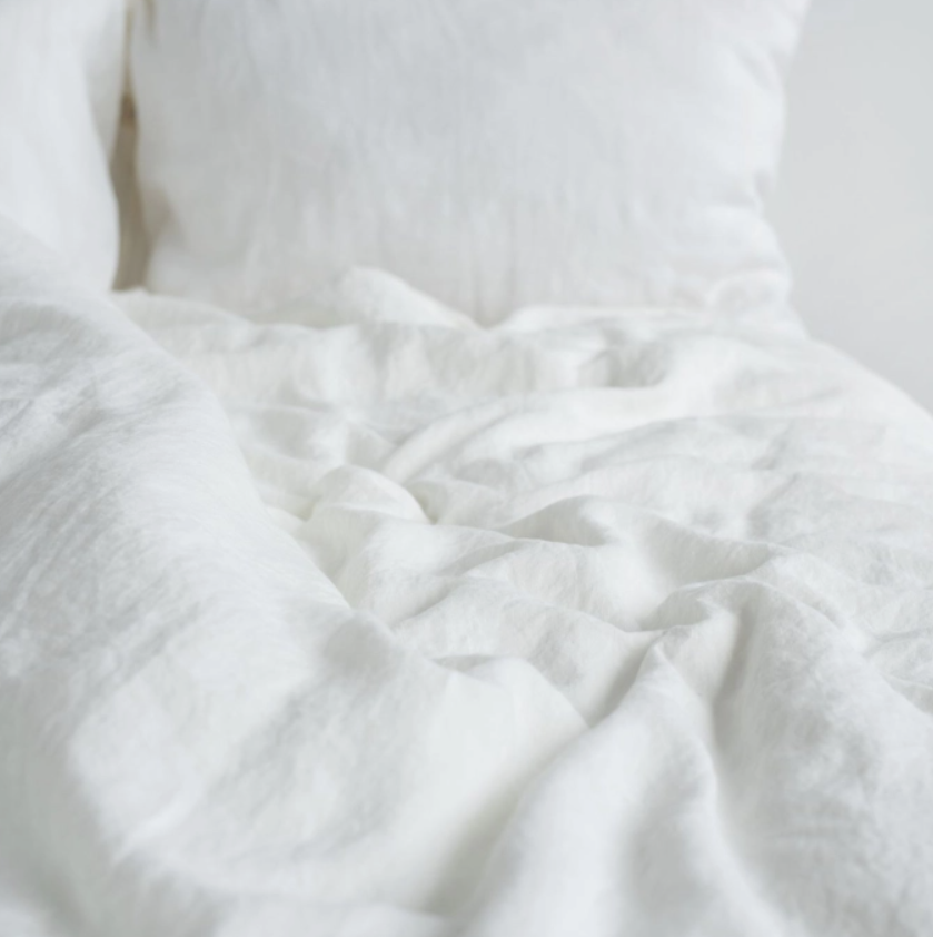 White Linen Duvet Cover Set