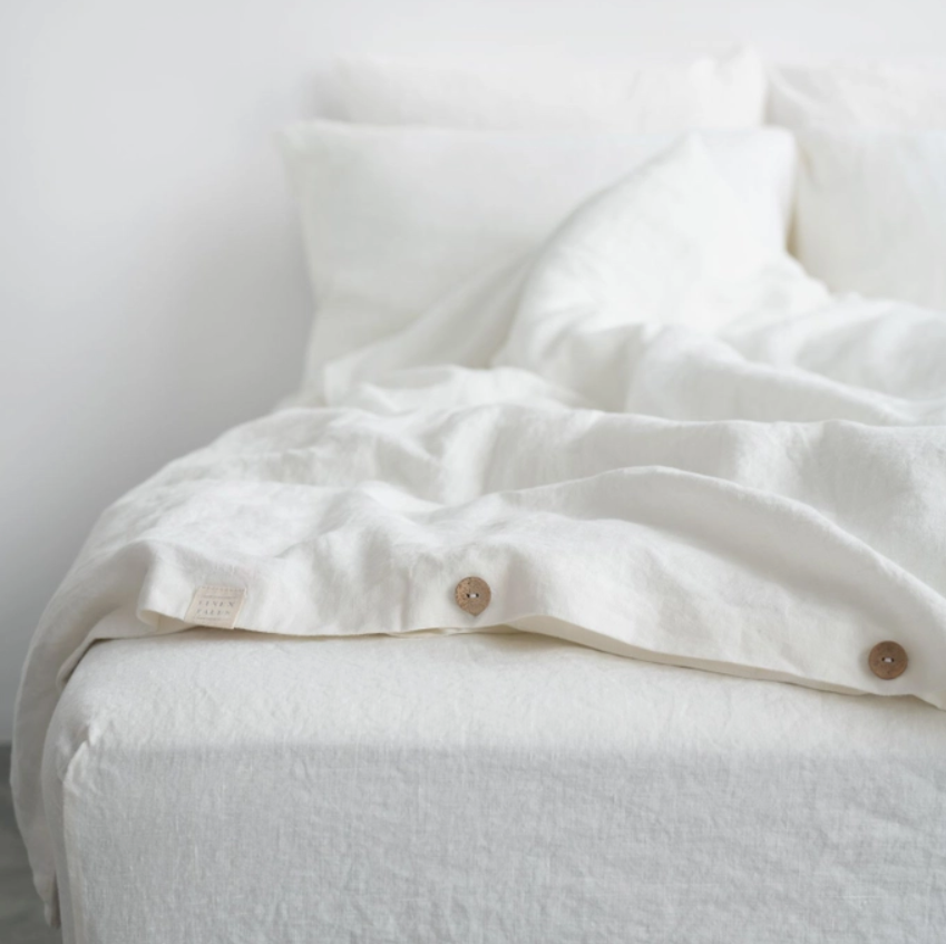 White Linen Duvet Cover Set