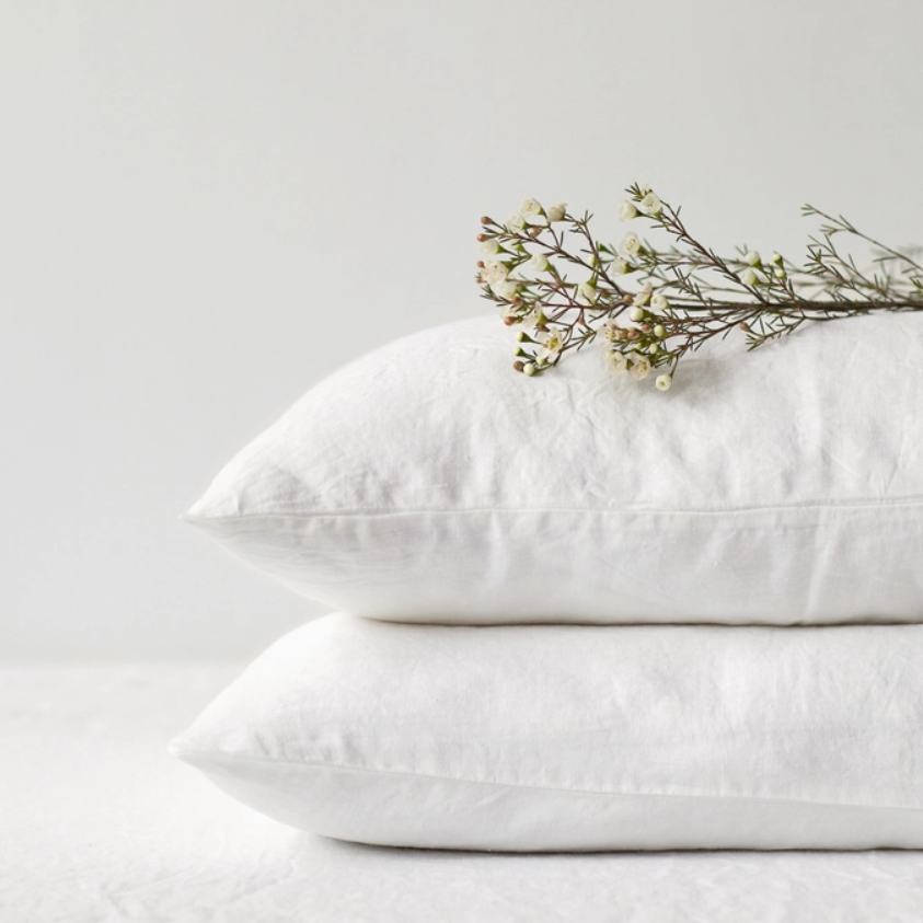 White Linen Pillowcase (Set of Two)