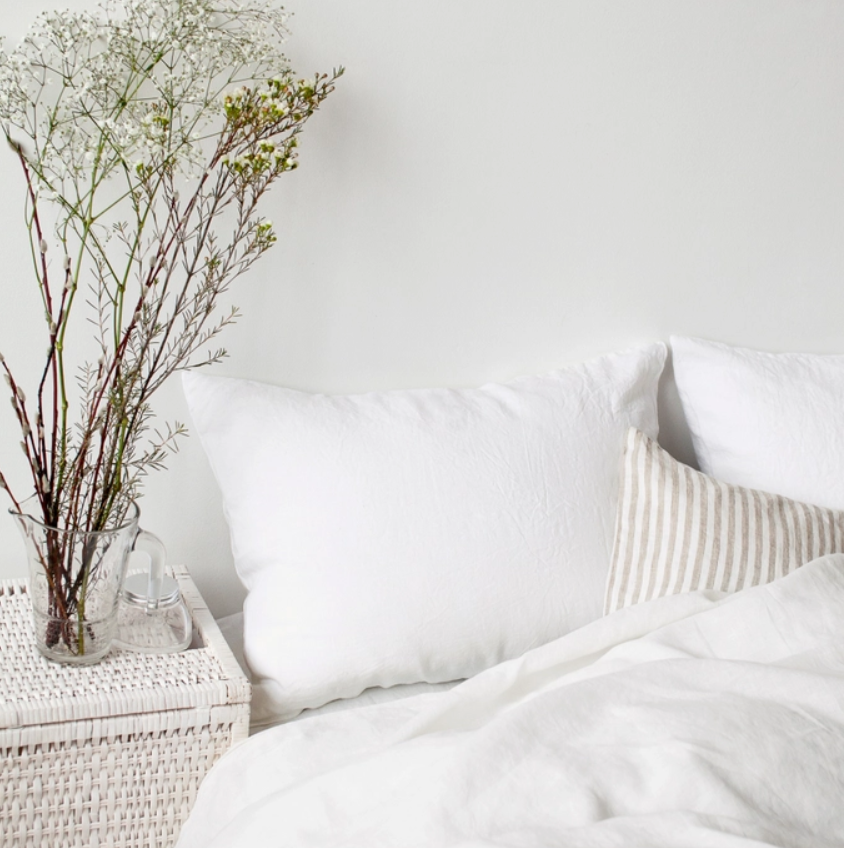 White Linen Pillowcase (Set of Two)