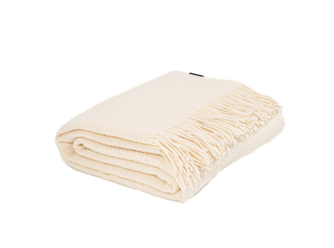 Wool Throw - Cream