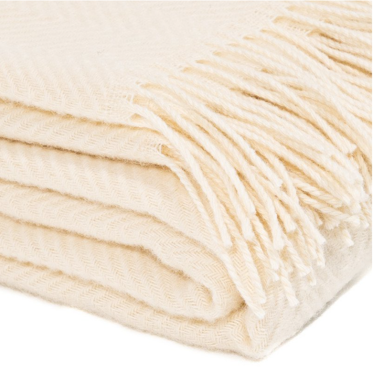 Wool Throw - Cream