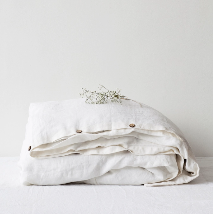 White Linen Duvet Cover Set