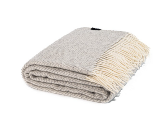 Wool Throw - Light Grey