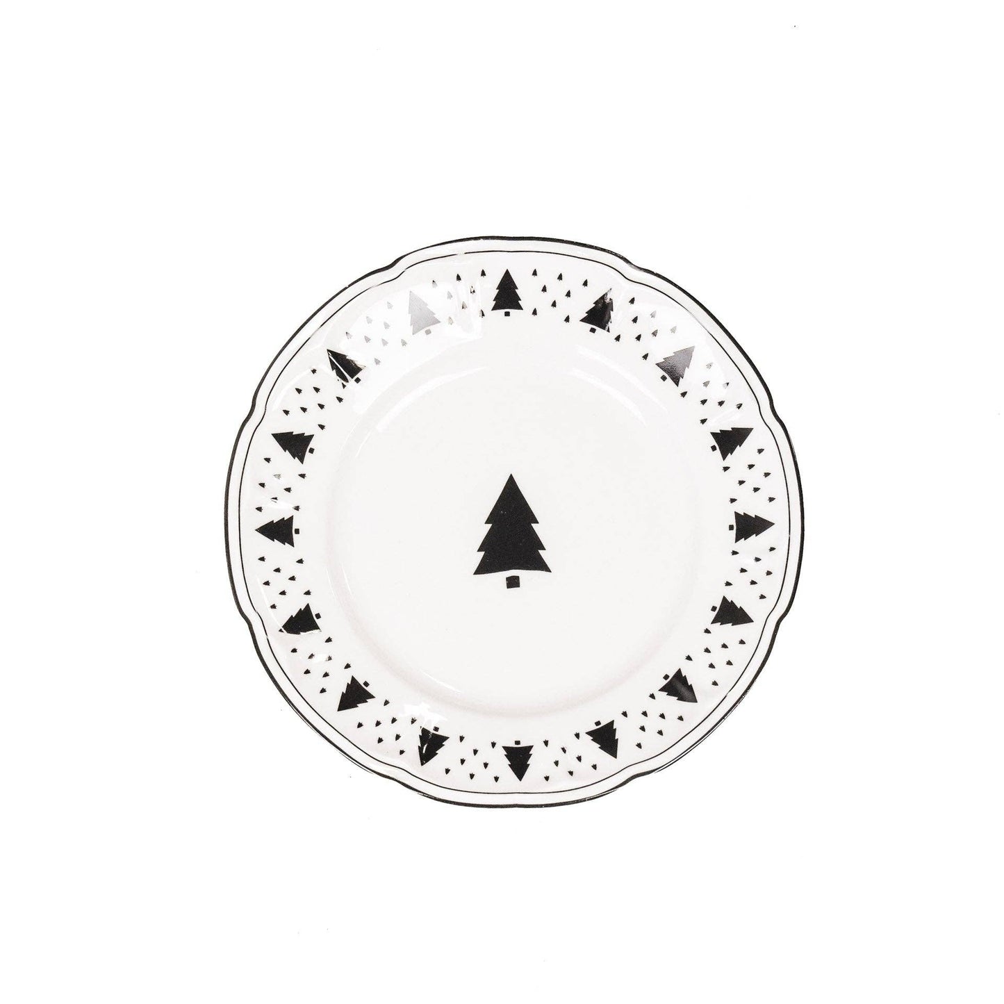 Christmas Tree Side Plates - Set of 4