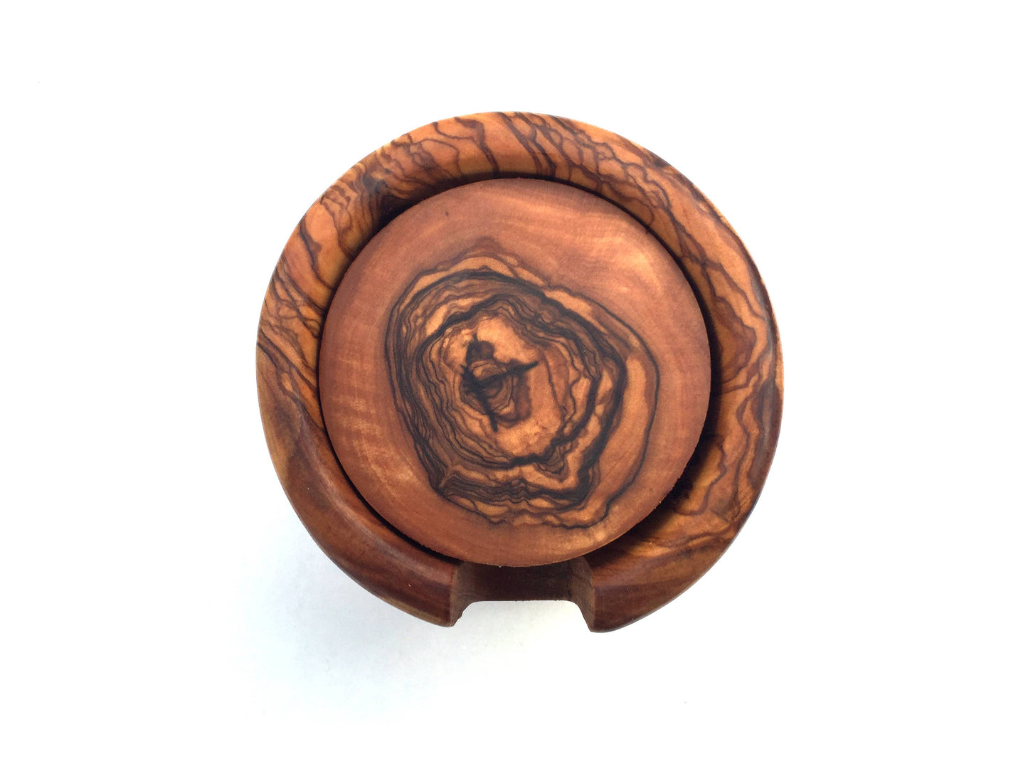 Olive Wood Coasters, Set of Six