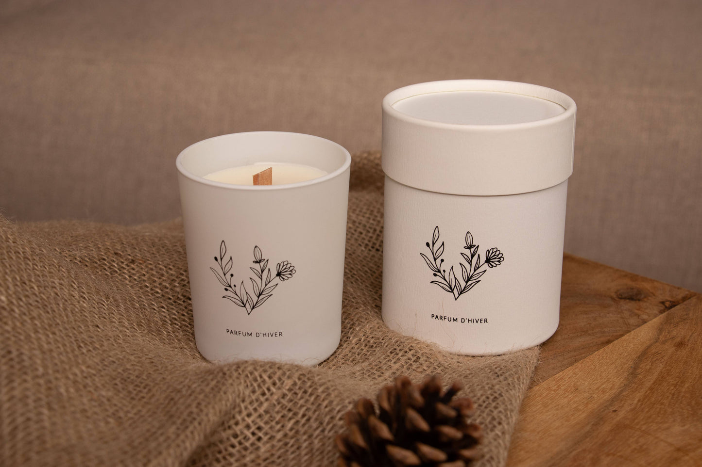 Candle Set - Cotton Flower & Wood Fire