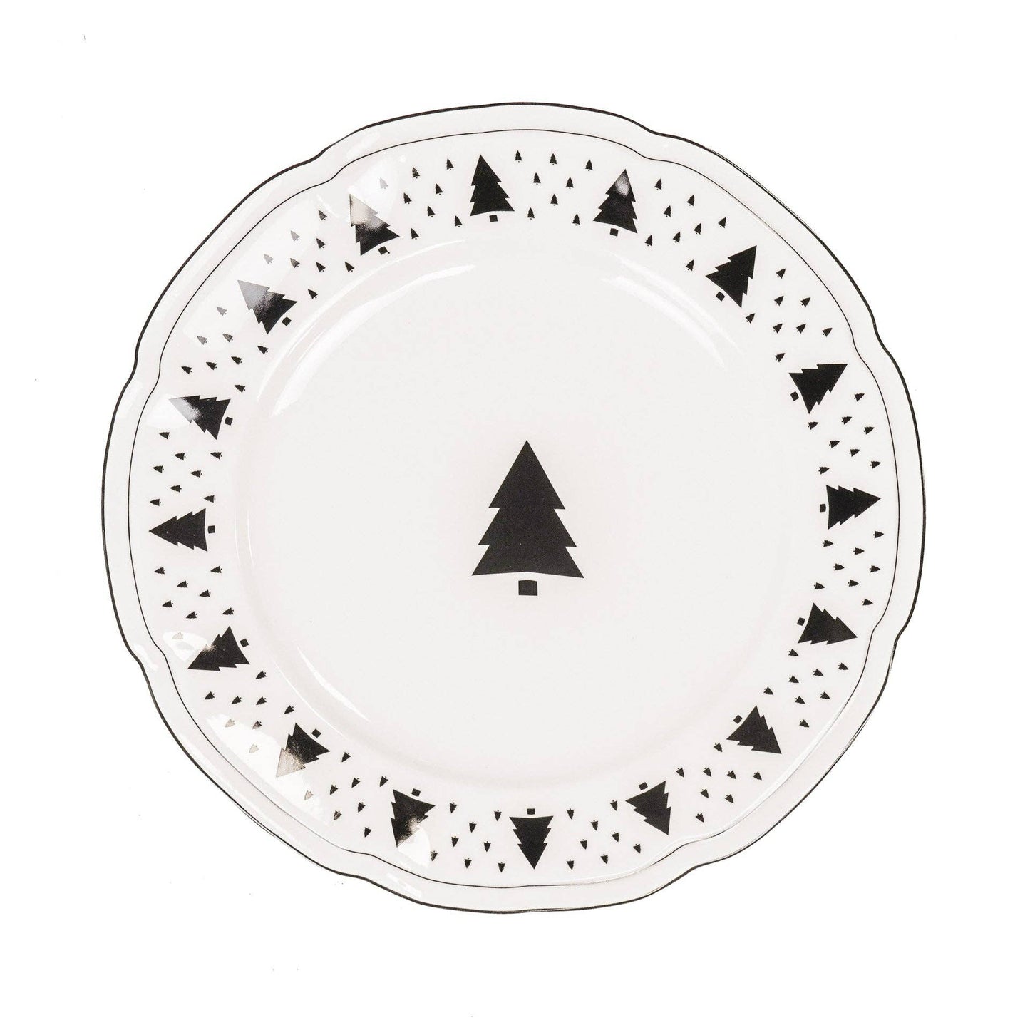 Christmas Tree Dinner Plates - Set of 4