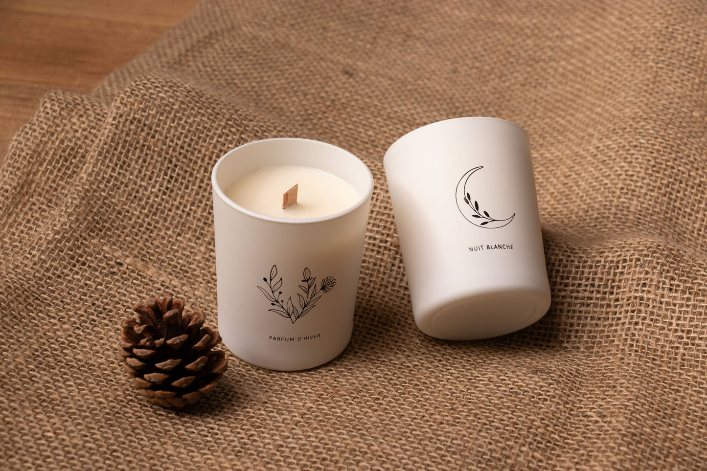 Candle Set - Cotton Flower & Wood Fire