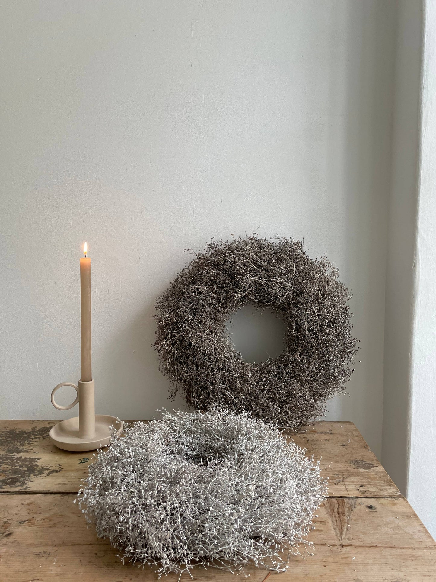 Gypsophilia Wreath - Silver