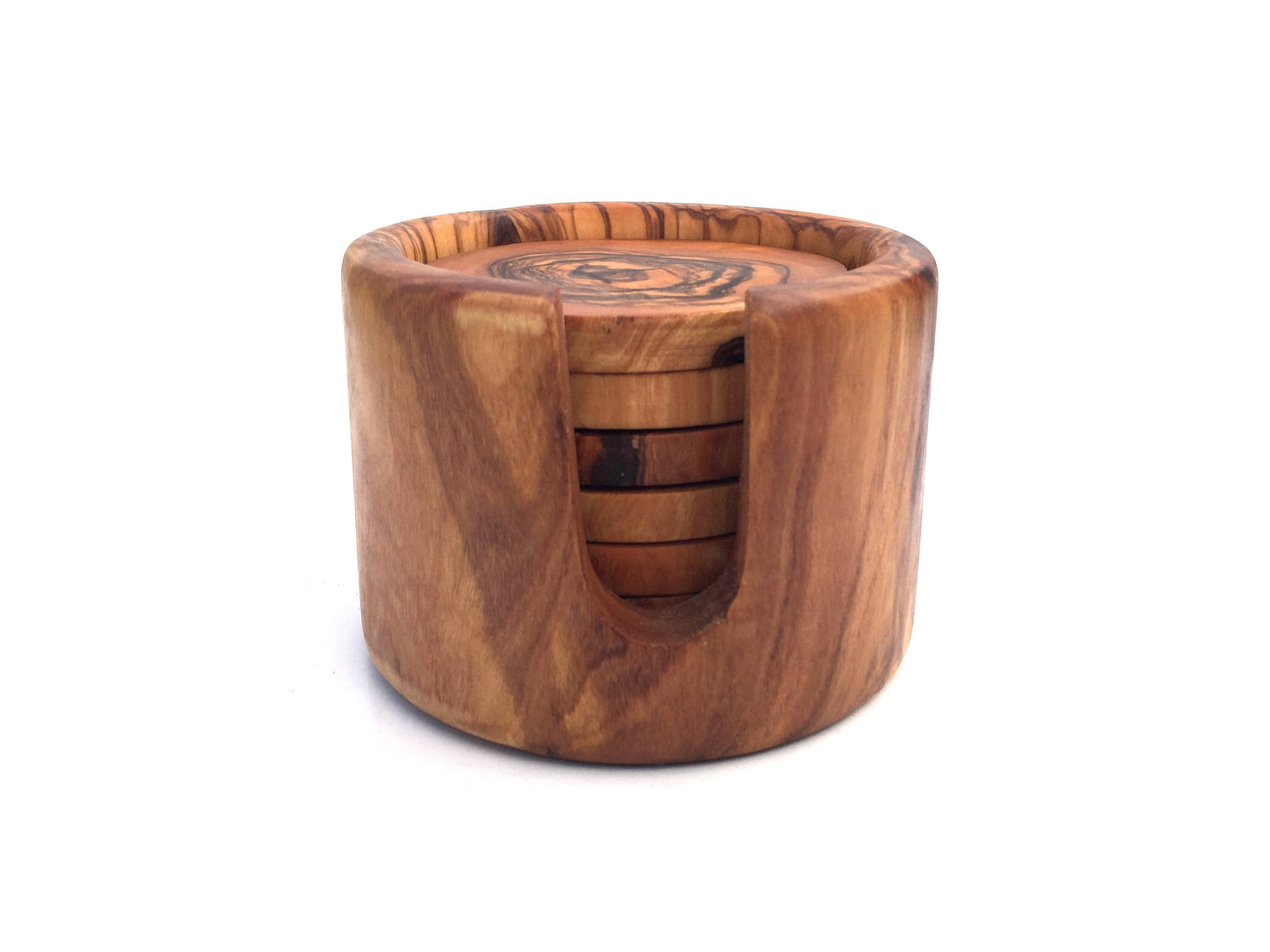 Olive Wood Coasters, Set of Six