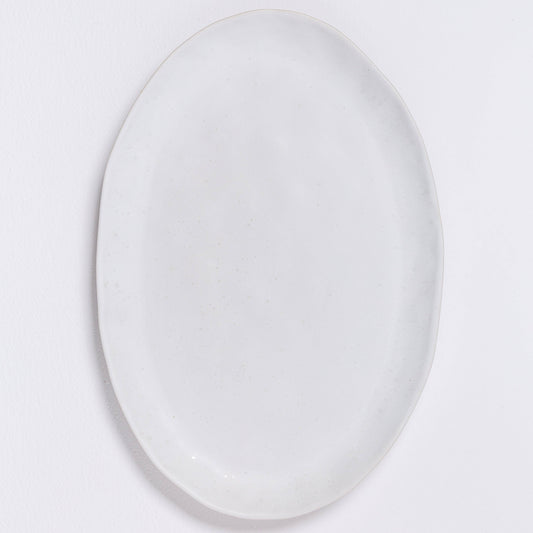 Nature Shape White Oval Serving Platter