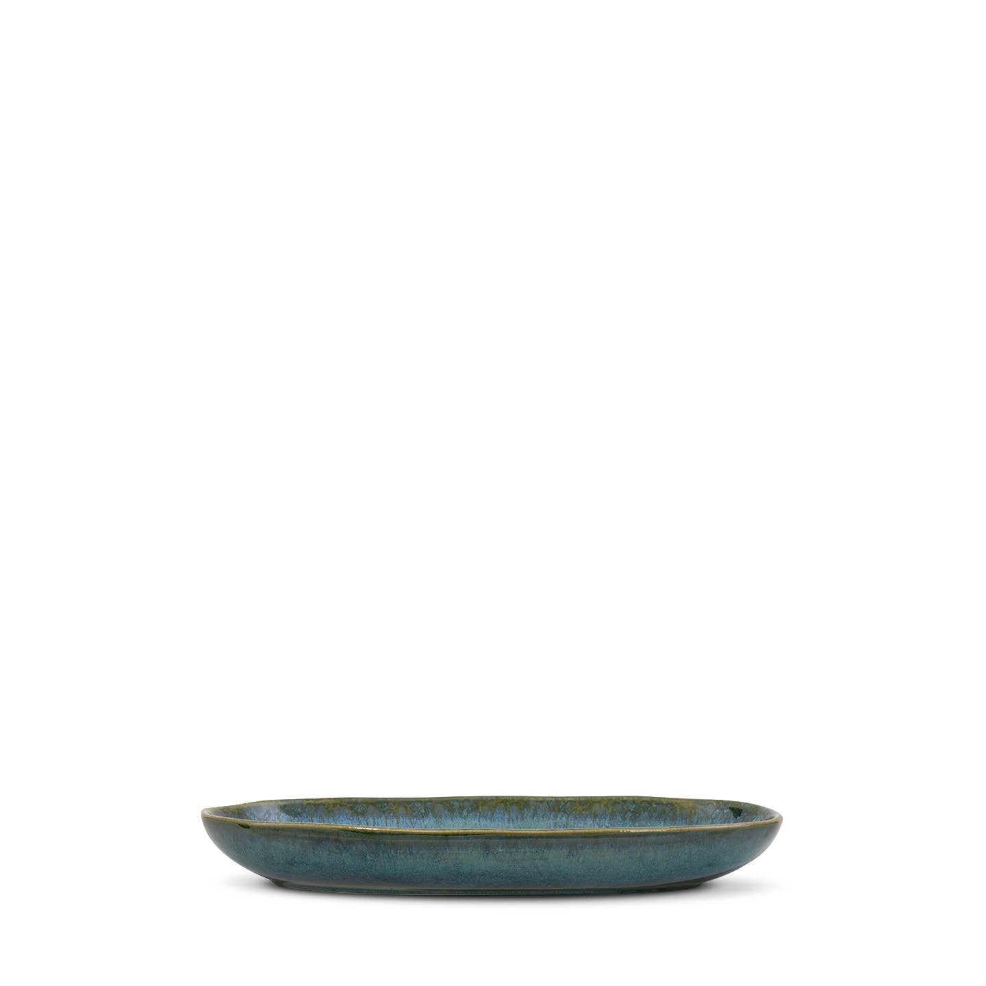 Handmade Serving Plates 'Green Amazonia' - Set of 4