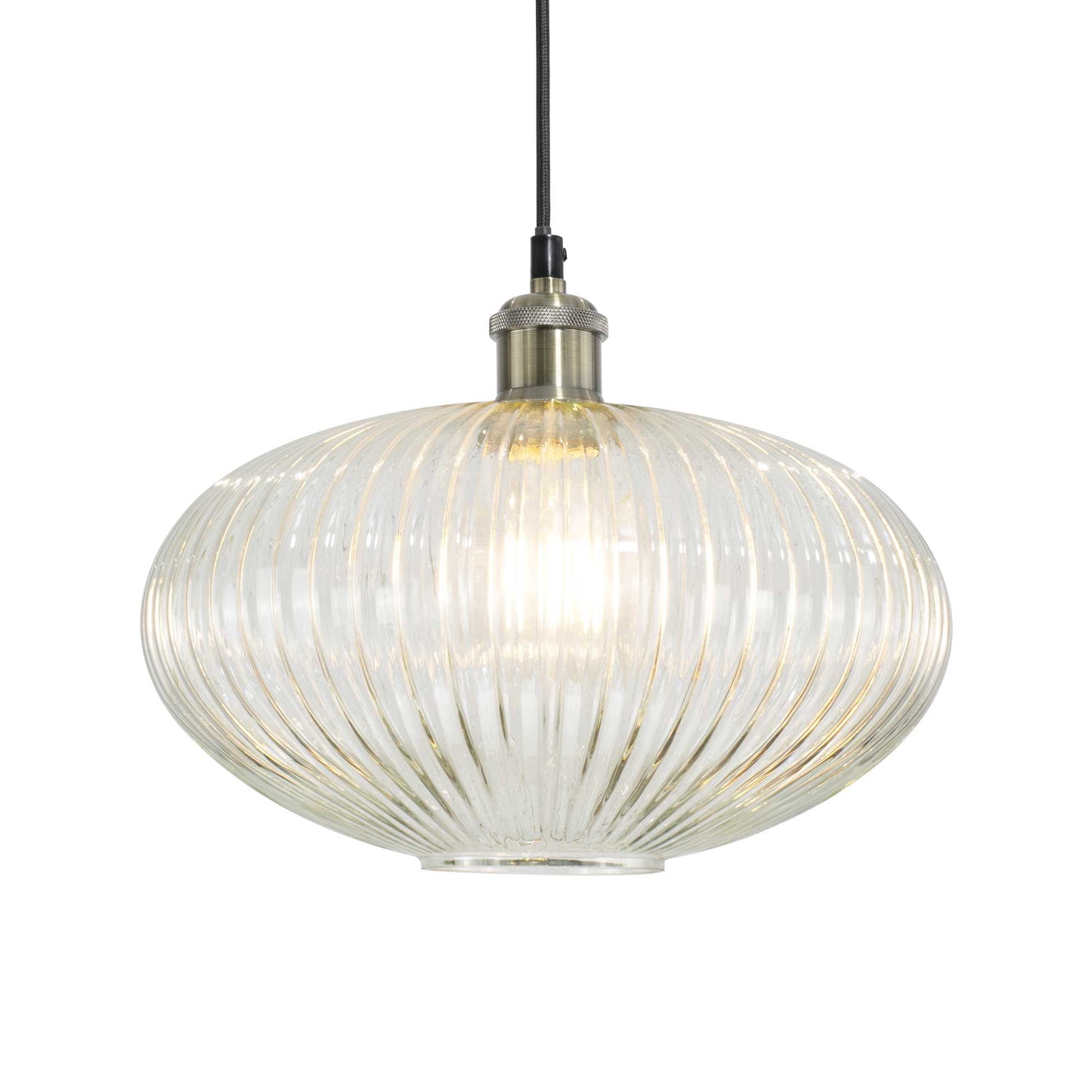 Chamey retro style striated glass pendant